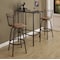 Monarch Specialties Home Bar, Bar Table, Bar Height, Pub, 36" Rectangular, Small, Kitchen, Metal, Brown Marble Look I 2315 - alternate 3